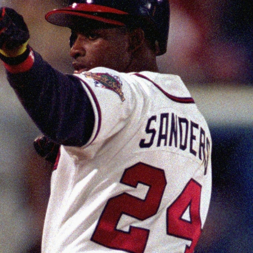 Deion Sanders Jersey Atlanta Braves 1992 World Series Throwback Stitched NEW🎁 - Picture 6 of 7